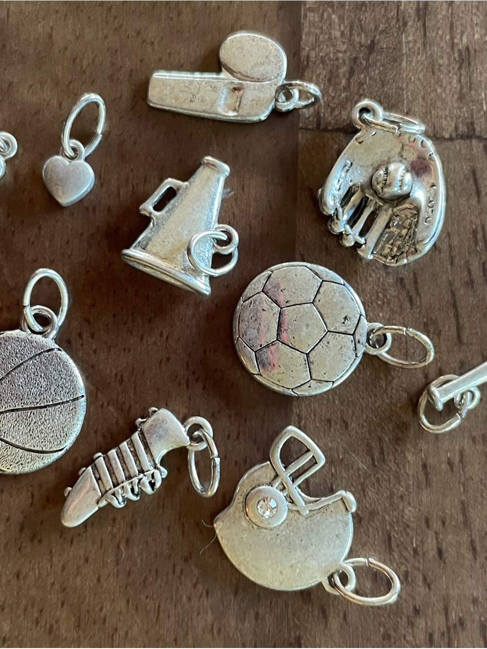 Premier Designs Kids Sports Charm Set - Silver Sports-Themed Charms